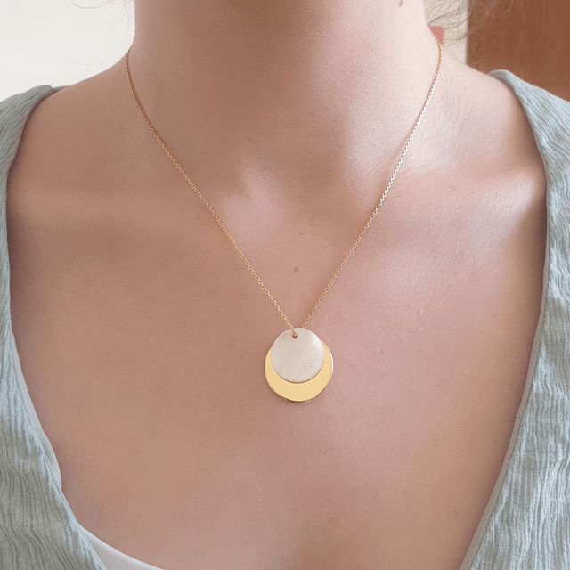 Collier ÉCLYPSE (nacre blanche)